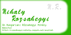 mihaly rozsahegyi business card